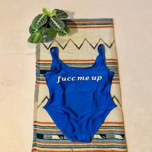 Women’s one-piece swimsuit (Blue)(NEW)